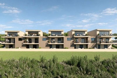 Građevinsko zemljište Baderna – Projekt s dozvolom za 5 kuća u nizu