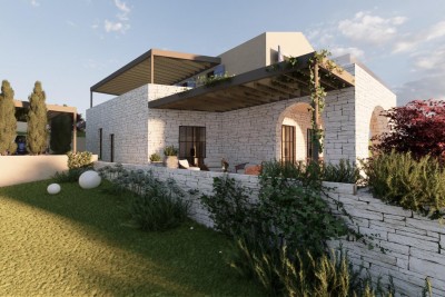 Okolica Poreča – Građevinsko zemljište s građevinskom dozvolom i pogledom na more